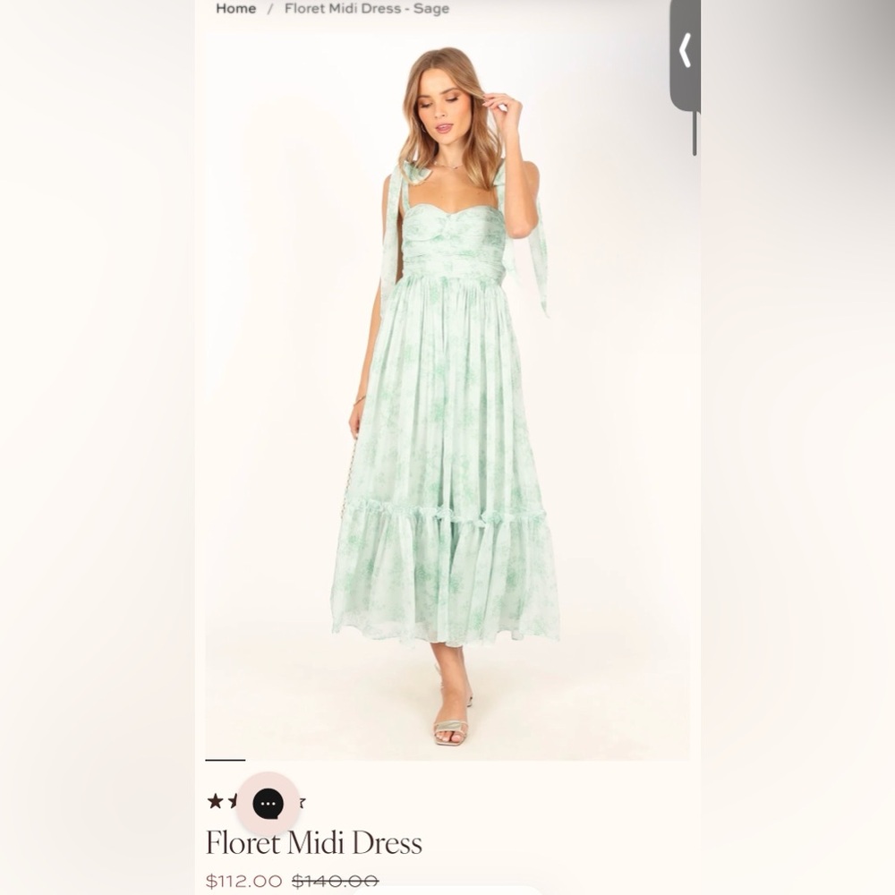Petal & Pup Light Green Floral Maxi Dress